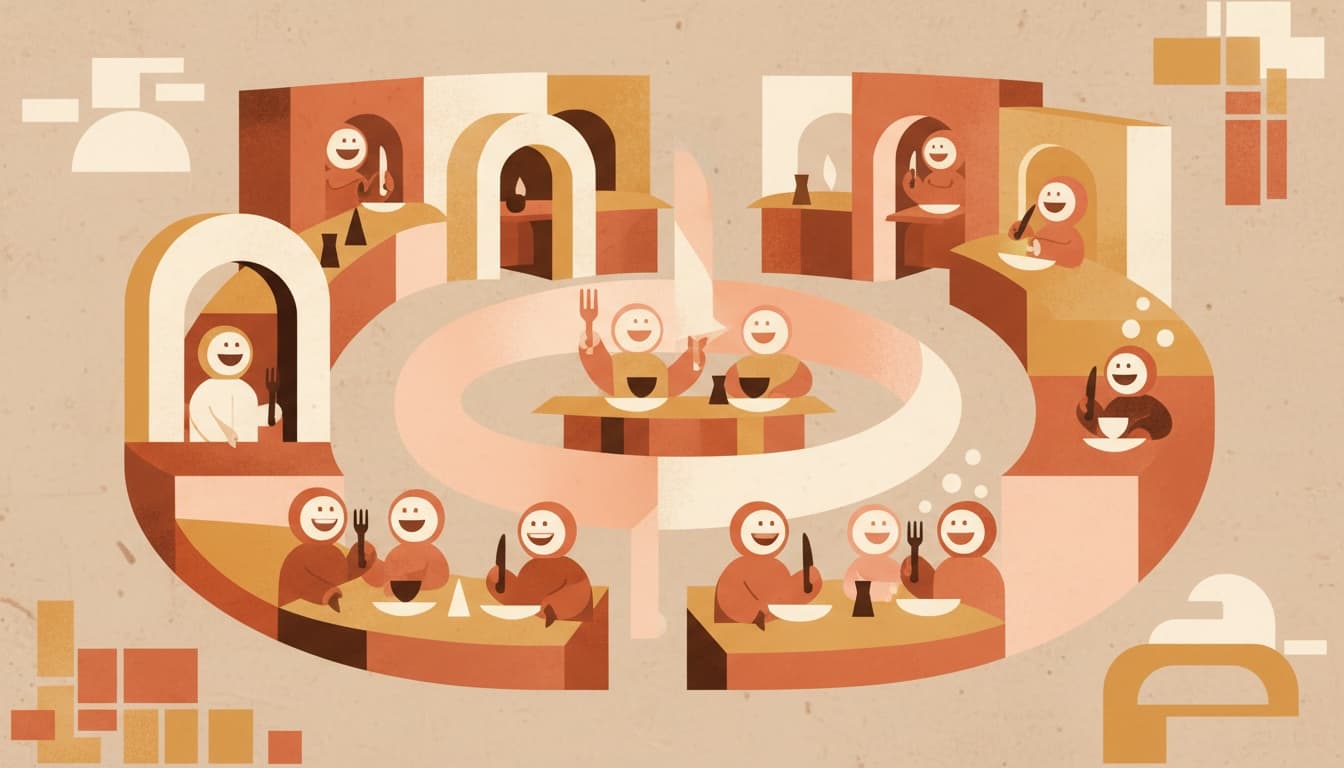 A restaurant guest profile and booking history on screen