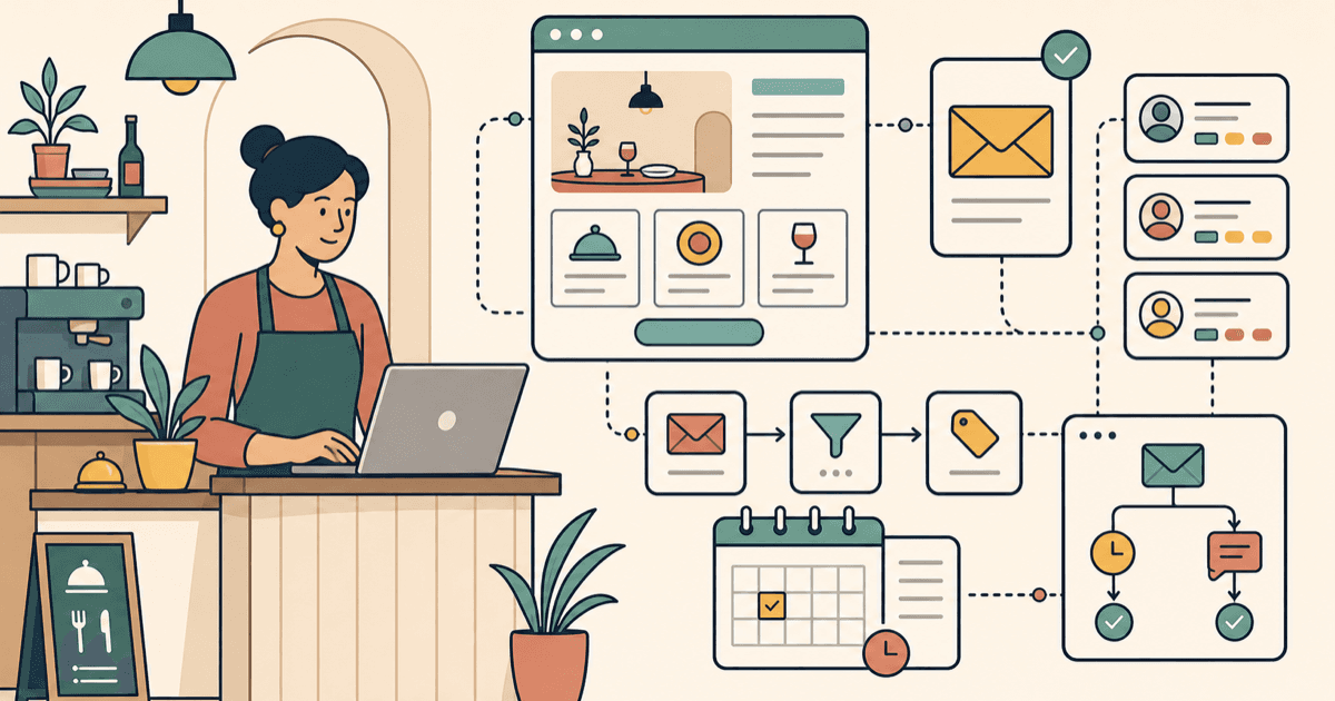 Setting up restaurant email marketing alongside a Wix website