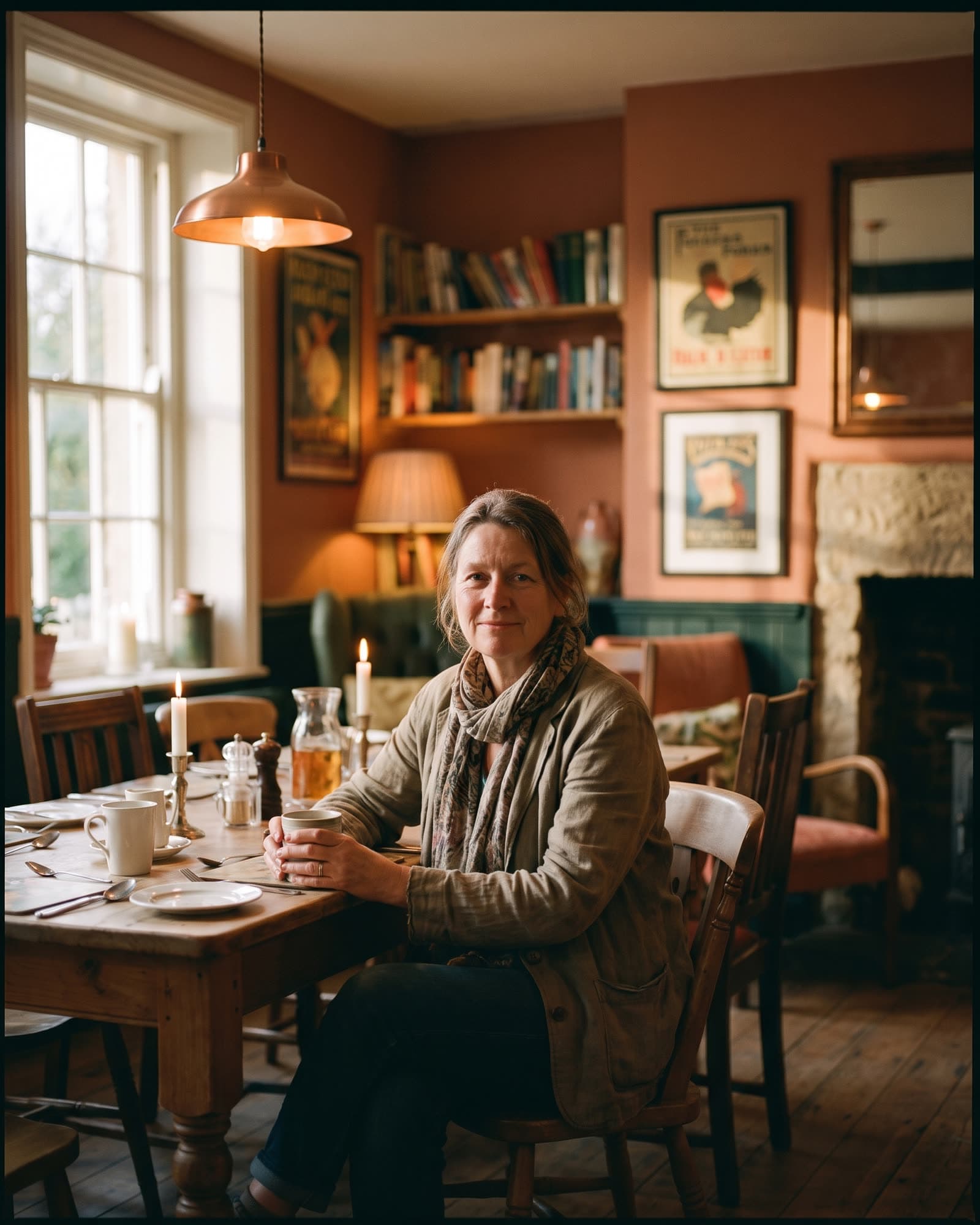 An independent venue owner in their dining room